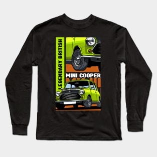 Retro Cooper British Car Long Sleeve T-Shirt